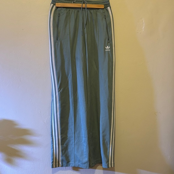 adidas Pants - adidas Olive Track Pants with White Accents